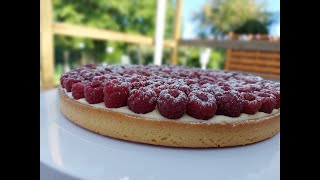 RECETTE DE TARTE A LA FRAMBOISE facile [upl. by Illa]