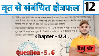 व्रत से संबंधित क्षेत्रफल ll Class 10th math chapter 123 Question number 5 6 Ncert solutionraj [upl. by Axe821]