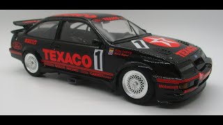 Tamiya Eggenberger ford sierra rs500 Gr A 124  photo build and finished car [upl. by Hattie]