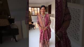 how to drape a dupatta with a saree  Dolly Jain saree draping with dupatta [upl. by Ayanaj]