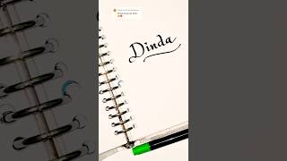 Dinda namerequest art lettering handwriting trending shorts calligraphy font foryou funny [upl. by Stefan]