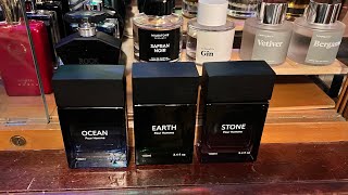 Bellevue Brands EARTH STONE amp OCEAN  First impression Temu perfume bottles unboxing [upl. by Marketa371]