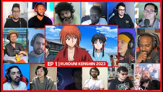 RUROUNI KENSHIN MEIJI KENKAKU ROMANTAN 2023 EPISODE 1 REACTION MASHUP [upl. by Aisya]