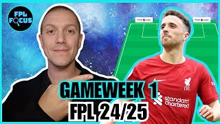 FPL 2425  GAMEWEEK 1 TEAM  LET THE FUN BEGIN [upl. by Adnylg]