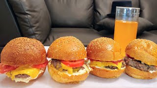 BISON CHEESEBURGERS HOMEMADE FAST FOOD EATING SHOW MUKBANG [upl. by Nicholson]