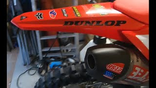 2021 Honda CRF450R Yoshimura RS12 Baffle Removal Extremely loud [upl. by Mita]