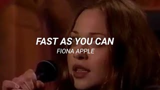 Fiona Apple  Fast As You Can Sub español [upl. by Divan]