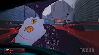 Charles Leclerc Monaco 2023  HELMET CAM  Assetto Corsa [upl. by Aynatahs385]