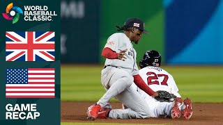 Great Britain vs USA Highlights  2023 World Baseball Classic [upl. by Enitnatsnoc]