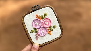 Hand Embroidery Flower Tutorial  Embroidery For Beginners❤️ Buttonhole Flower Embroidery  Gossamer [upl. by Minica]