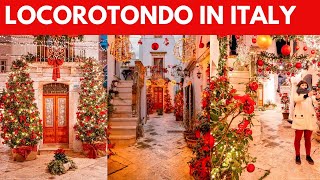 A Christmas town in Italy ✨ Locorotondo 🎄 Puglia walking tour in 4k [upl. by Arrekahs]