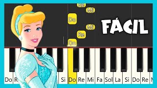 La Cenicienta  Soñar es Desear  PIANO FÁCIL CON NOTAS  PIANO TUTORIAL [upl. by Sidoney]