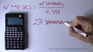 Cuántos MESES son 27 SEMANAS  Cómo PASAR 27 SEMANAS a MESES [upl. by Ahsineb]