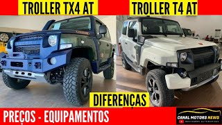 TROLLER TX4 AUTOMÁTICO E TROLLER T4 AUTOMÁTICO 2020  PREÇO DA LINHA 2021  FICHA TECNICA 4X4 [upl. by Nana]