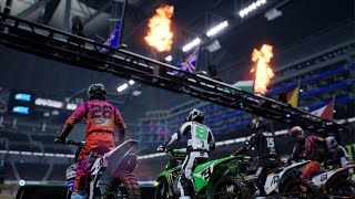 Monster Energy Supercross Championship 450 Class main event Detroit back on track [upl. by Lenette445]