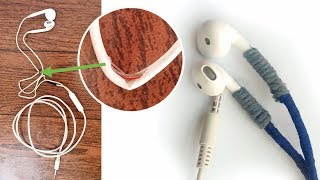 How to repair Earphone  Headphone damage wire  turn it stylish  fix broken cable [upl. by Atirahs558]