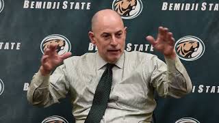 Bemidji State Mens Hockey Postgame Interviews Dec 29 2023 [upl. by Anabal445]