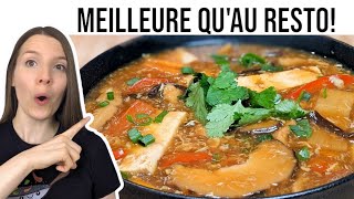 SOUPE AIGRE PIQUANTE POTAGE PÉKINOIS RECETTE AUTHENTIQUE  HOT AND SOUR SOUP  HOP DANS LE WOK [upl. by Raouf]