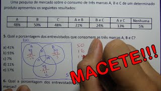 6 QUESTÕES PROBLEMAS COM CONJUNTOS  DIAGRAMA DE VENN [upl. by Bonns]