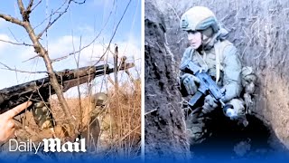 Ukrainian special forces storm Russian trench amid heavy fighting and evacuate wounded comrade [upl. by Anelehs296]