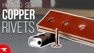 COPPER RIVET HOW TO  How to set a copper rivet in leather [upl. by Erehs327]