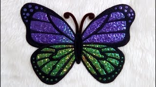 Large Butterfly Appliquer Using Mylar  By Kreative Kiwi [upl. by Adey66]