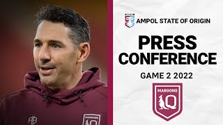 QLD Maroons Press Conference  State of Origin II 2022  NRL [upl. by Esyned]