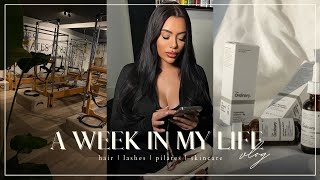 VLOG HAIR  LASHES  PILATES  SKINCARE [upl. by Goeselt]