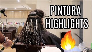 I Got Pintura Highlights  Curly Lesson From My Stylist [upl. by Ahsiakal]