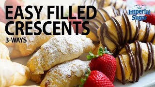 How to Make Almond Crescents Chocolate Strawberry Crescents amp Vanilla Bean Crescents [upl. by Noside]