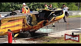 Crash Porsche 911 GT2 Nurburgring Flugplatz onboard DS3 R [upl. by Andromache]