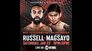 POSTFIGHT WSTORMYBMAN RUSSELL JR VS MAGSAYO THE WBC FEATHERWEIGHT CHAMPIONSHIP SAT JAN 22 SHO [upl. by Aneerehs592]