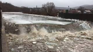 Ice jam breaking up  981701 [upl. by Kellia]