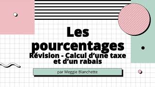 Calcul d’un rabais et d’une taxe [upl. by Arleyne]