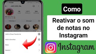 Como ativar o som de notas no Instagram novo processo [upl. by Aretta]