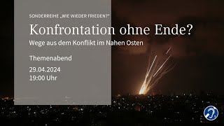 Konfrontation ohne Ende Wege aus dem Konflikt im Nahen Osten [upl. by Nnylorac]