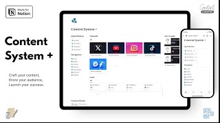 Best notion content planner template  Notion Content System  Template Tour [upl. by Saref21]