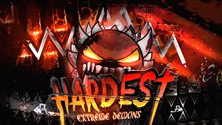 OUTDATED   The Top 10 HARDEST EXTREME DEMONS in 2024  Geometry Dash 22 [upl. by Nairadas]