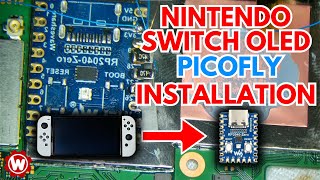 Nintendo Switch Waveshare RP2040 PicoFly OLED Installation [upl. by Nemajneb]