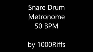 Snare Drum Metronome 50 BPM [upl. by Yngiram]