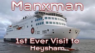 Witness Manxman Ferrys Groundbreaking Maiden Call to Port at Heysham [upl. by Mei]