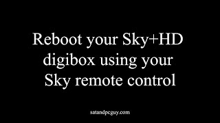 Reboot your Sky box using your Sky remote control [upl. by Bourgeois]