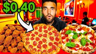 WORLD’S CHEAPEST Vs MOST EXPENSIVE PIZZA  040 vs 100000 MrBeast Record Broken [upl. by Naellij]