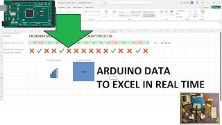 Excel DataStreamer with Arduino more than 10 digital and analog inputs visualized [upl. by Kory762]