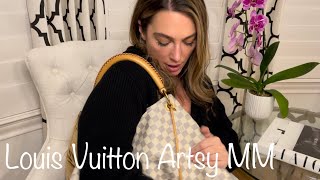 Louis Vuitton Artsy MM Damier Azur Review [upl. by Moguel]