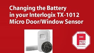 Interlogix TX1012 DoorWindow Sensor Battery Replacement [upl. by Aneeras]