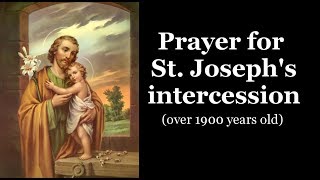 Prayer for St Josephs intercession [upl. by Aikym]