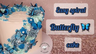 How to make a butterfly cake with spiral effect [upl. by Corsetti]