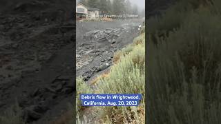 Hilary triggers debris flow in California northeast of Los Angeles [upl. by Feola]