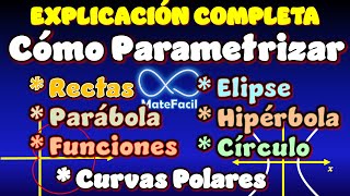 Cómo Parametrizar una Curva  Ecuaciones Paramétricas EXPLICACIÓN COMPLETA [upl. by Oisor]